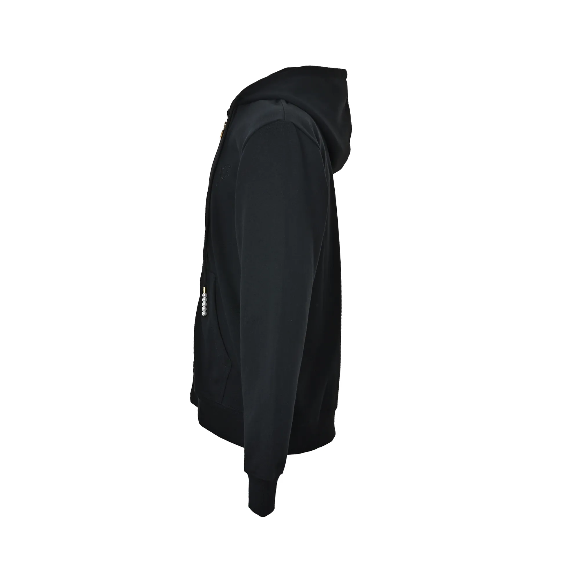 Louis Vuitton/Louis Vuitton Pearl Drawstring Letter Embroidered Zip Hooded Jacket